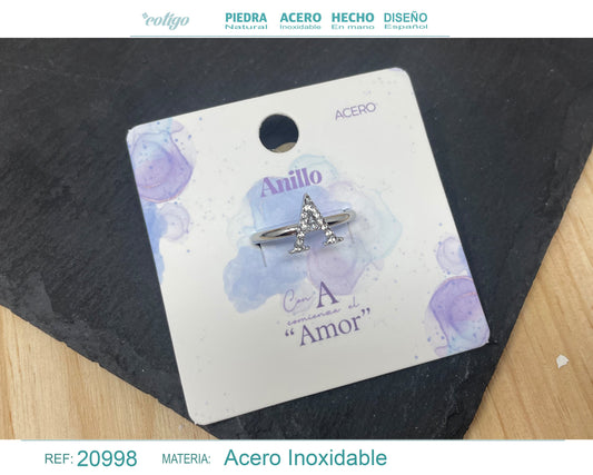 Anillo A Acero color Plateado
