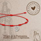 Pulsera 7 Nudos Virgen de la Fuensanta Silueta Acero Plateado - cotigo