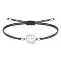 Pulsera Hilo con Idolo de Tara Acero Plateado textura