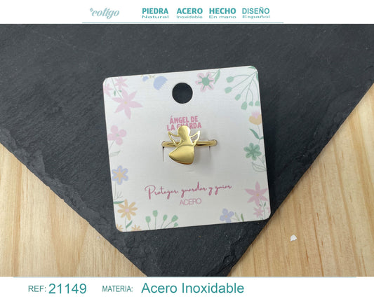 Anillo ANGEL Acero color Dorado