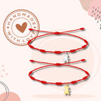 Pack 2 Pulseras 7 Nudos con Silueta Muñeca - Regalo San Valentín Pareja - Acero diseño