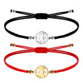 Pulsera de Hilo con Símbolos Masculino y Femenino en Acero Inoxidable – vista principal