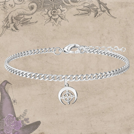 Pulsera Nudo bruja Acero Inoxidable color Plateado