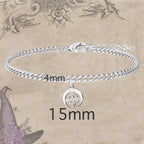 Pulsera Nudo de Bruja con Luna en Acero acabado