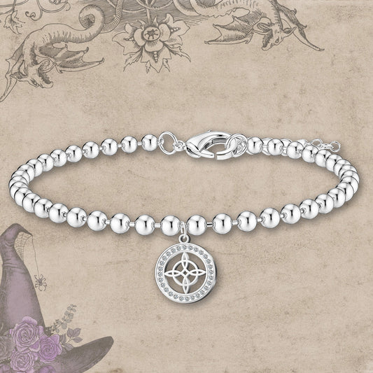 Pulsera Nudo bruja Acero Inoxidable color Plateado