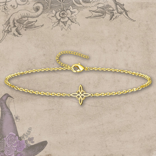 Pulsera Nudo bruja Acero Inoxidable color Dorado