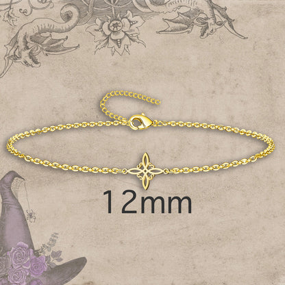 Pulsera Nudo bruja Acero Inoxidable color Dorado