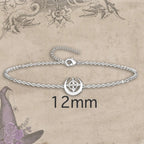Pulsera Nudo de Bruja con Luna Invertida Acero Plateado acabado