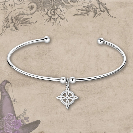 Brazalete Nudo bruja Acero Inoxidable color Plateado
