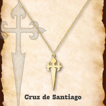 Collar Cruz Caravaca Acero Inoxidable, Cruz de la Victoria, Cruz Tau, Cruz Egipcia, Cruz de Santiago