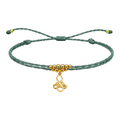 Pulsera Hilo encerado con colgante Infinito Acero Dorado cotigo