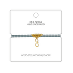 Pulsera Hilo encerado con colgante Infinito Acero Dorado cotigo