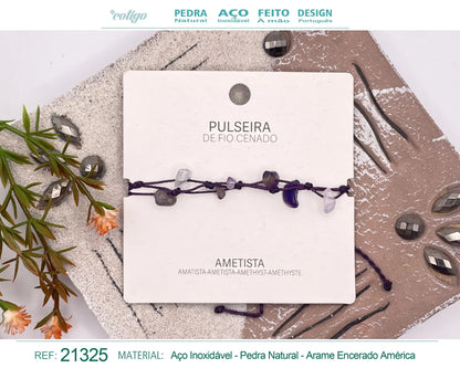 Pulsera Hilo encerado con Amatista - cotigo