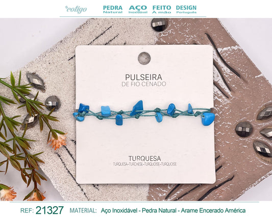 Pulsera Hilo encerado con Turquesa