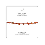 Pulsera Hilo encerado con Carneola - Piedra bruto Irregular cotigo