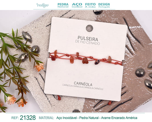 Pulsera Hilo encerado con Carneola