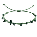 Pulsera Hilo encerado con Malaquita - Piedra bruto Irregular cotigo