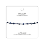 Pulsera Hilo encerado con Lapislázuli - Piedra bruto Irregular cotigo