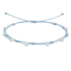 Pulsera Hilo encerado con Opalina - Bolitas minerales cotigo