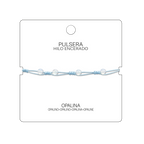 Pulsera Hilo encerado con Opalina - Bolitas minerales cotigo