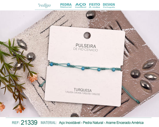 Pulsera Hilo encerado con Turquesa