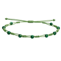 Pulsera Hilo encerado con Malaquita - Bolitas minerales cotigo
