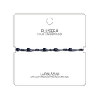 Pulsera Hilo encerado con Lapislázuli - Bolitas minerales cotigo