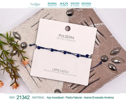 Pulsera Hilo encerado con Lapizrazuri - cotigo