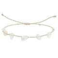 Pulsera Hilo encerado con Cuarzo Blanco - Chips de piedra cotigo