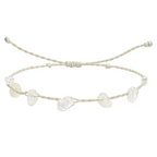 Pulsera Hilo encerado con Cuarzo Blanco - Chips de piedra cotigo
