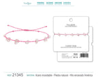 Pulsera Hilo encerado con Cuarzo Rosa - Chips de piedra cotigo