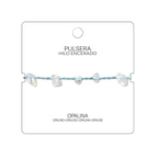 Pulsera Hilo encerado con Opalina - Chips de piedra cotigo