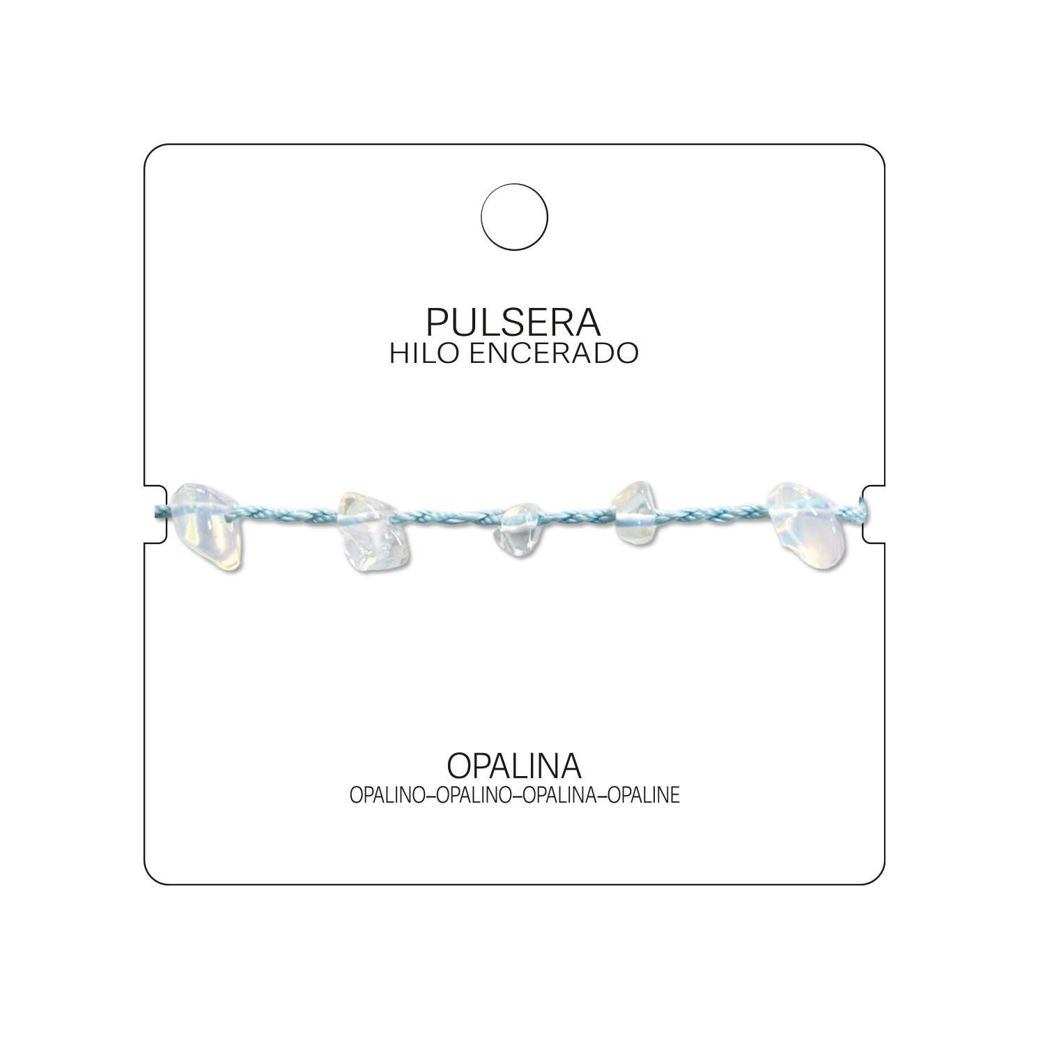 Pulsera Hilo encerado con Opalina - Chips de piedra cotigo
