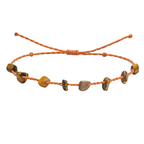 Pulsera Hilo encerado con Ojo de Tigre - Chips de piedra cotigo
