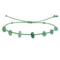 Pulsera Hilo encerado con Aventurina Verde - Chips de piedra cotigo