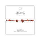 Pulsera Hilo encerado con Carneola - Chips de piedra cotigo