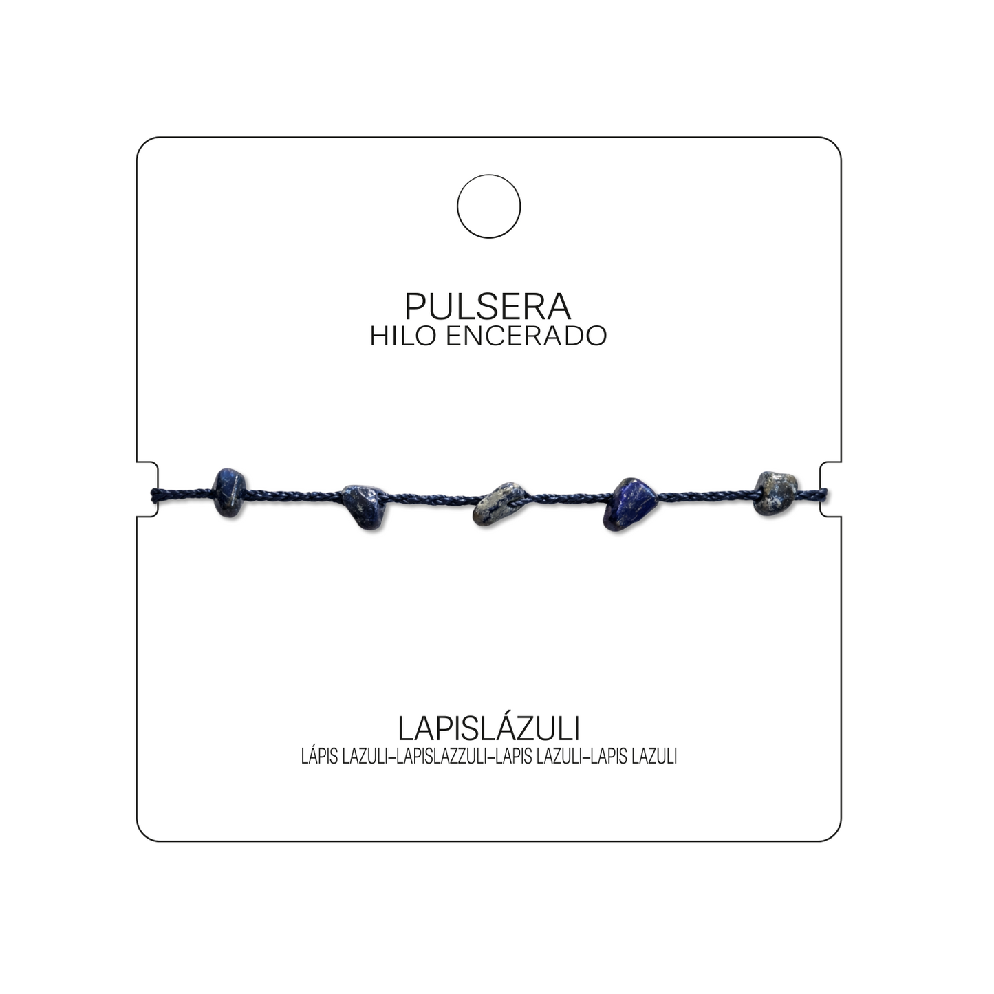 Pulsera Hilo encerado con Lapislázuli - Chips de piedra