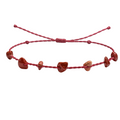 Pulsera Hilo encerado con Jaspe Rojo - Chips de piedra cotigo