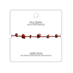 Pulsera Hilo encerado con Jaspe Rojo - Chips de piedra cotigo
