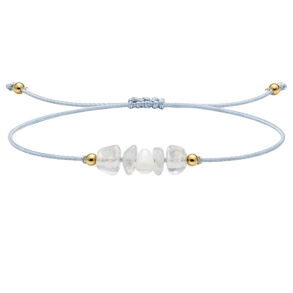 Pulsera Hilo encerado con Opalina - Piedra en bruto cotigo