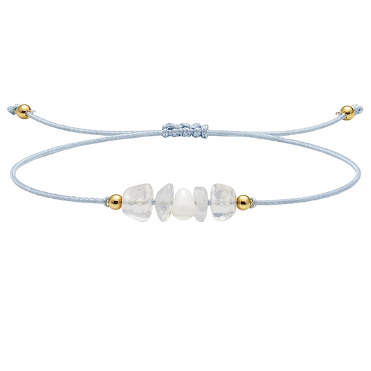 Pulsera Hilo encerado con Opalina - Piedra en bruto