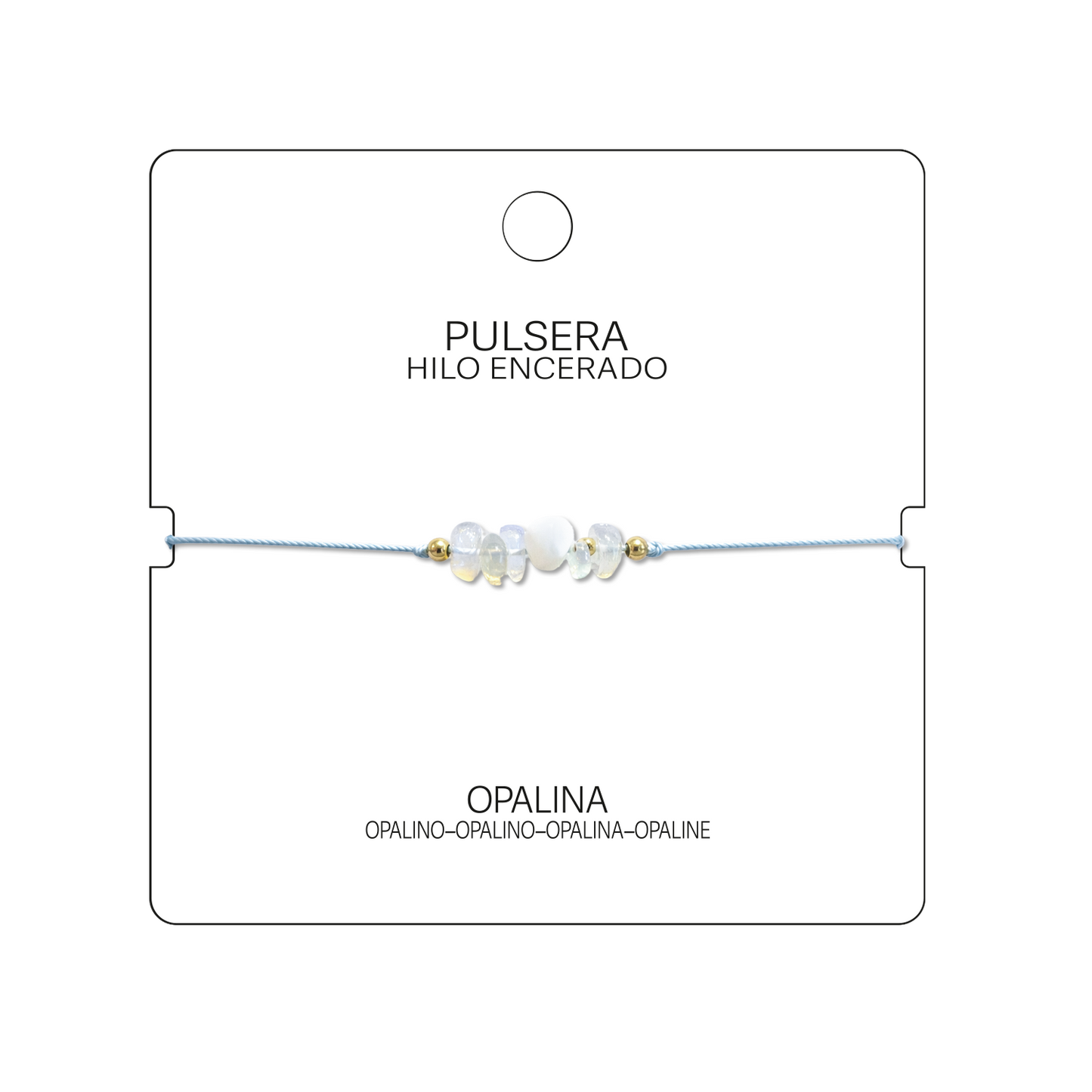 Pulsera Hilo encerado con Opalina - Piedra en bruto