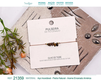 Pulsera Hilo encerado con Ojo de tigre - cotigo