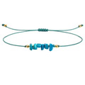 Pulsera Hilo encerado con Turquesa - Piedra en bruto cotigo