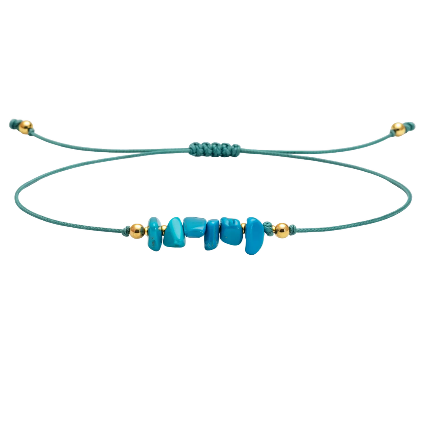 Pulsera Hilo encerado con Turquesa - Piedra en bruto