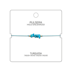 Pulsera Hilo encerado con Turquesa - Piedra en bruto cotigo