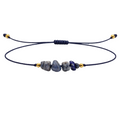 Pulsera Hilo encerado con Lapislázuli - Piedra en bruto cotigo