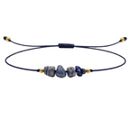 Pulsera Hilo encerado con Lapislázuli - Piedra en bruto cotigo