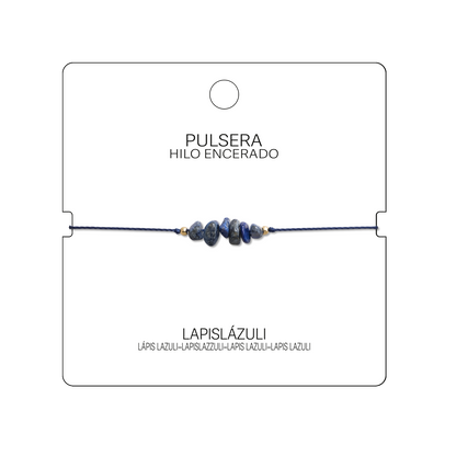 Pulsera Hilo encerado con Lapislázuli - Piedra en bruto