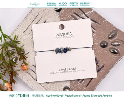 Pulsera Hilo encerado con Lapizrazuri - cotigo
